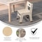 Flash Furniture Bright Beginnings  Commercial Grade Wooden Classroom Chairs, 10" Seat Height with Non-Slip Foot Caps and Built-In Carrying Handle, Natural, PK2 MK-KE24435-GG - alternate 4